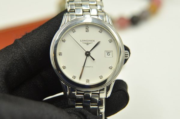 dong ho longines flagship diamond stainless steel automatic l4 774 4 27 6 5 Copy