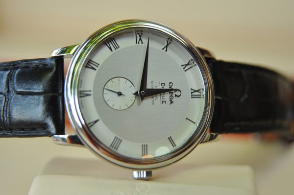 dong ho omega de ville prestige co axial stainless steel automatic 39mm mat trang 2