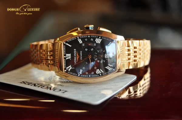 Đồng hồ Longines Evidenza Chronograph Automatic vàng hồng 18k