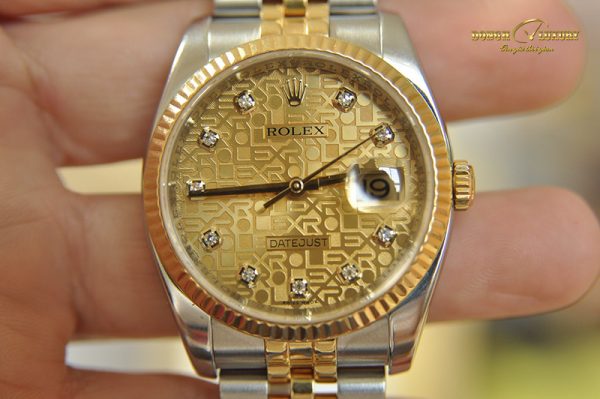 Giá đồng hồ rolex datejust 16233 nam mặt vi tính đính kim cương