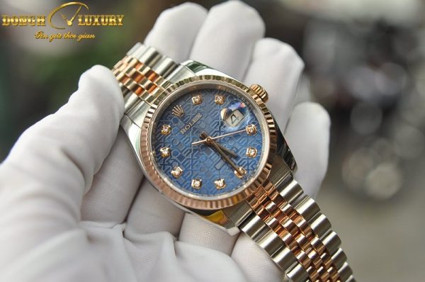 Đồng hồ Rolex Datejust 116231 mặt vi tính xanh cọc số kim cương
