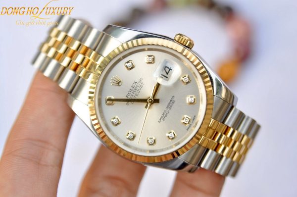 dong ho nam rolex datejust 116234 mat vi tinh trang diamond dial stainless steel 36mm 3