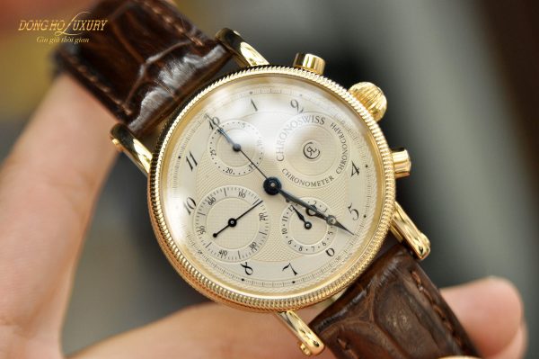 dong ho nam chronoswiss ref ch 7521 ch7521 chronograph size 40mm vang duc 18k 1