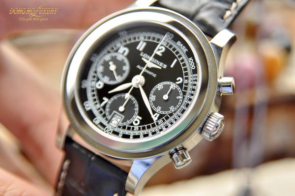 dong ho longines l2 768 4 53 2 heritage chronograph size 40mm new full box 2