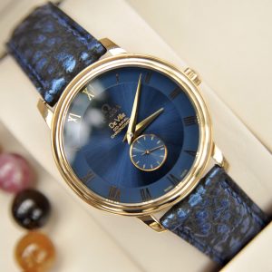 Cart 7 dong ho omega co axial 4613 80 02 mat tia xanh vang khoi 18k size 39mm 1