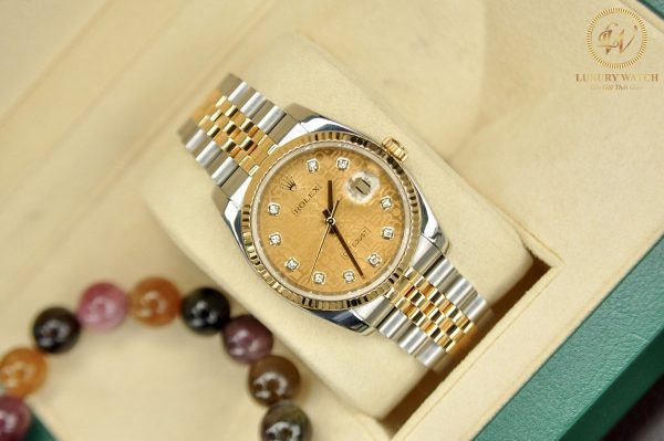 dong ho rolex oyster perpetual datejust 116233 cu demi vang 18k size 36mm 1