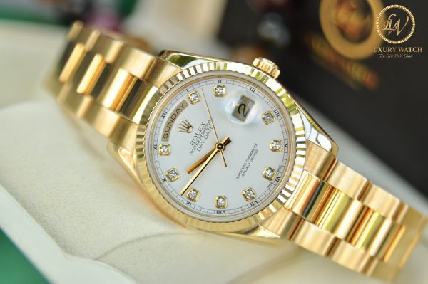 dong ho rolex day date 118238 oyster perpetual vang duc 18k mat trang size 36mm 7