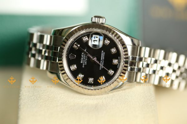 Dong ho Rolex Lady Datejust 179174 Mat den coc so kim cuong 4 1 scaled