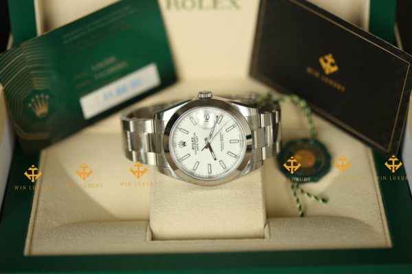 DONG HO ROLEX DATEUST 41 126300 MAT SO TRANG DAY DEO OYSTER 6 scaled